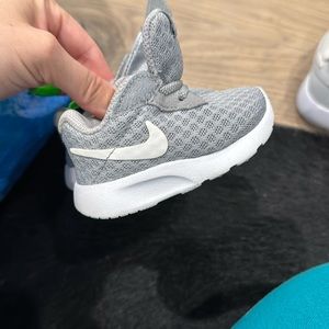 Size 2c grey and white baby Nike sneakers